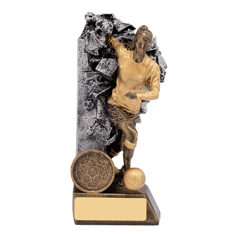 Breakout Female Football Trophy