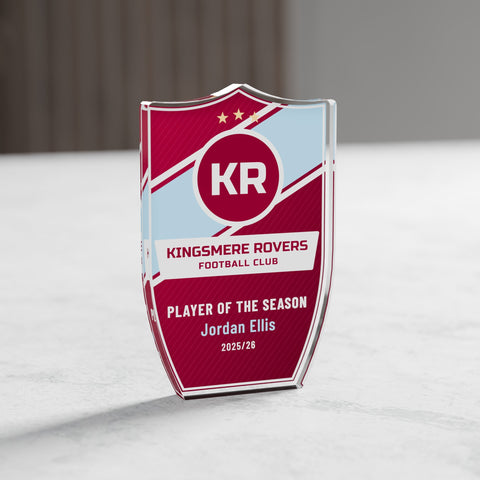 Crest Acrylic Award, 10cm, with engraved plate
