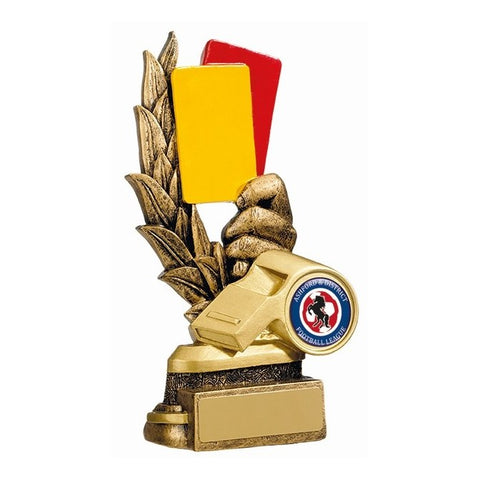Football Referee Trophy, 150mm, with engraved plate