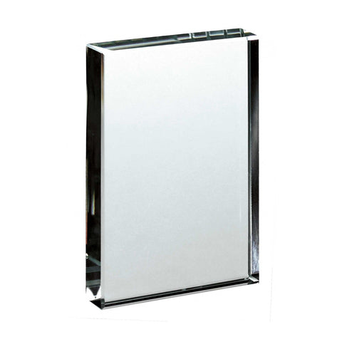Glass Block Award, 120mm, with engraved plate