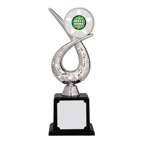 Halo Trophy, 230mm, Silver, with engraved plate