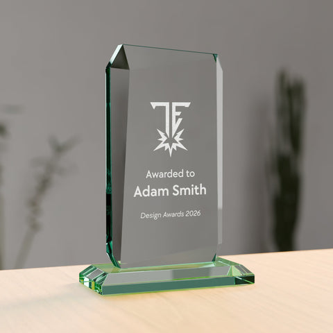 Jade Block Award, 165mm, with engraved plate