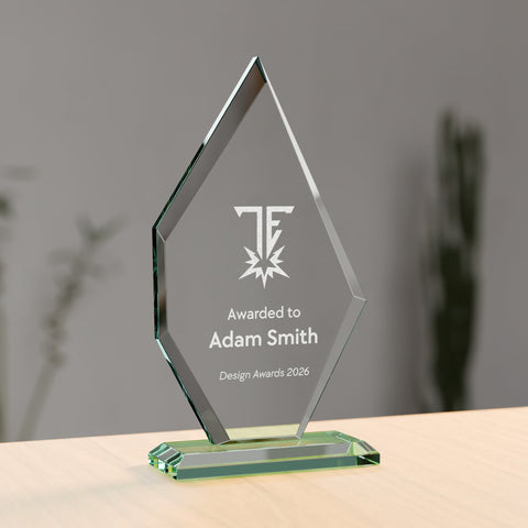 Jade Shard Award, 250mm, with engraved plate