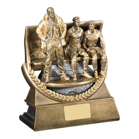 Manager & Coach Football Trophy, 215mm, with engraved plate