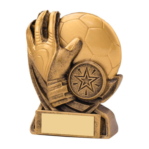 Motion Goalkeeper Trophy, 100mm, with engraved plate
