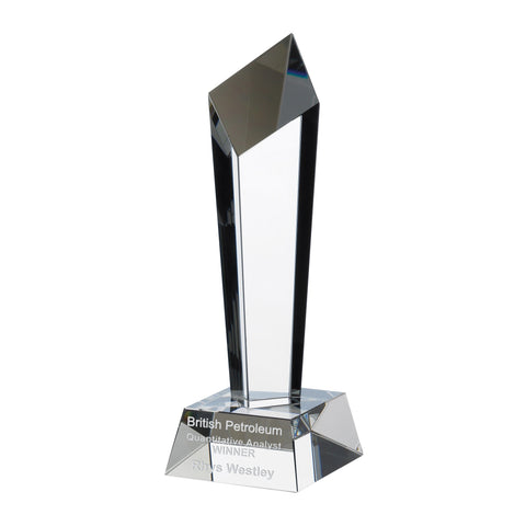 Obelisk Award, 230mm, with engraved plate
