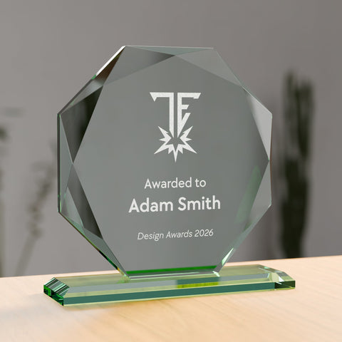 Octagonal Award, 165mm, with engraved plate
