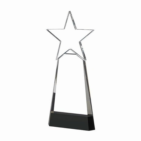 Optic Star Glass Award, 200mm, with engraved plate