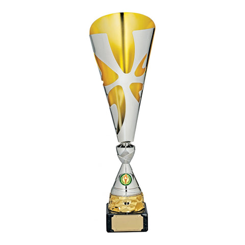 Orbit Trophy, 410mm, Silver & Gold, with engraved plate