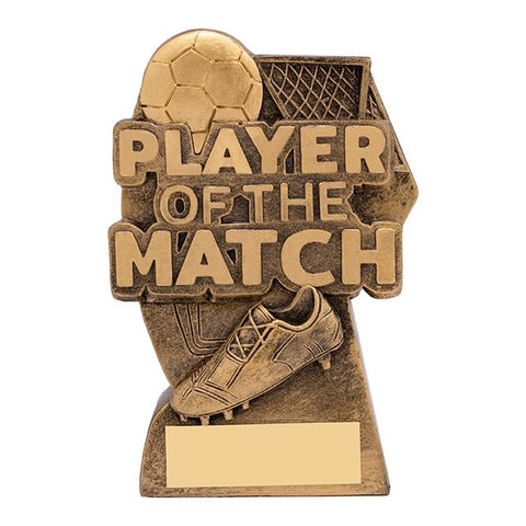 Player of the Match Football Trophy, 120mm, with engraved plate