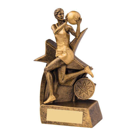 Zodiac Netball Trophy, 150mm, with engraved plate